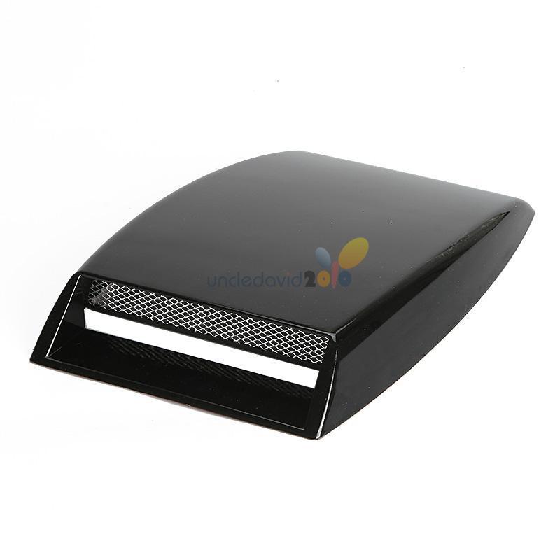 Universal Car Black Air Flow Intake Scoop Hood Bonnet Decorative Vent Cover Kit
