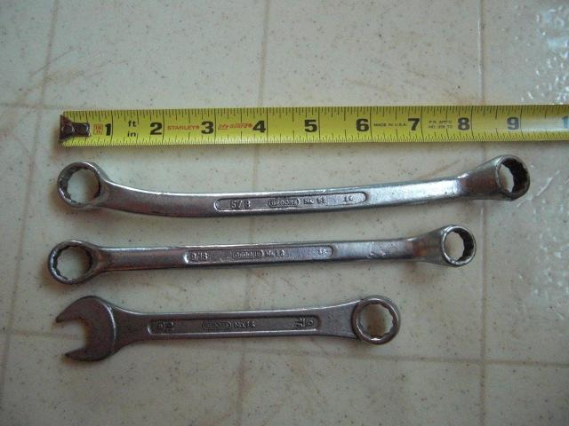 Gedore obstruction box end wrenches 5/8" x 9/16" 1/2" x 9/16"