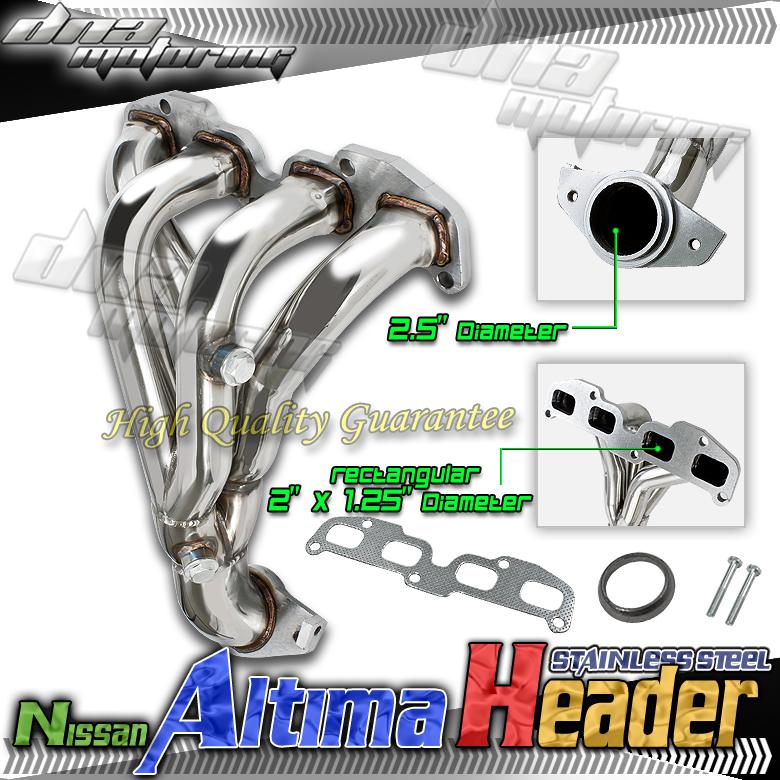 Altima 02-06 4cyl l4 qr25de 2.5l t304 stainless steel performance header ehxaust