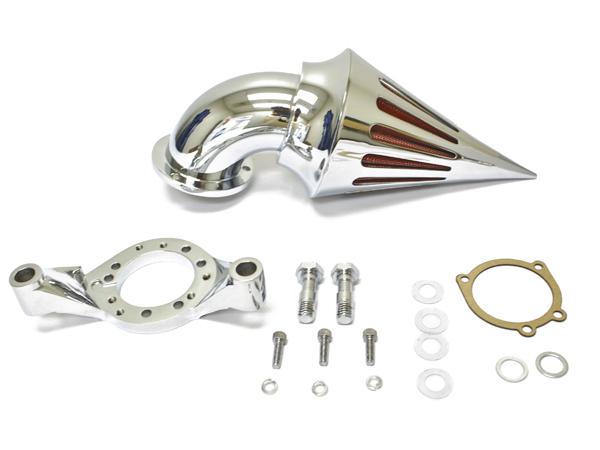 Motorcycle chrome spike air cleaner intake filter for harley cv delphi v-twin