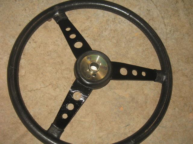 COOL !! LARGE 3 SPOKE SOFT GRIP STEERING WHEEL GREAT FOR RAT ROD TRUCKS, US $19.99, image 2