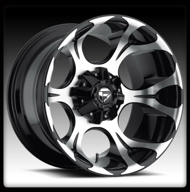 20" fuel dune black machined wheel rims & toyo lt325-60-20 open country at tires