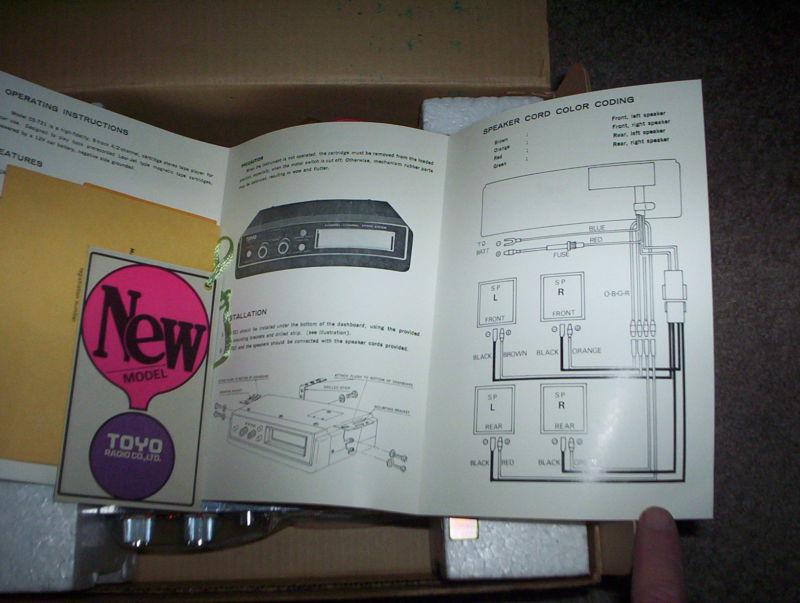 VINTAGE-1970'S-TOYO AUTOMOTIVE 8 TRACK CARTRIDGE STEREO TAPE PLAYER-NEW-OLD STK, US $249.99, image 4