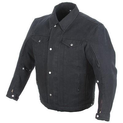 Power trip ronin denim motorcycle jacket large l