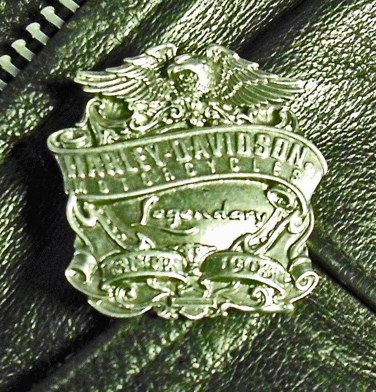 Legendary eagle h-d harley-davidson motorcycle harley pewter biker vest pin 1037