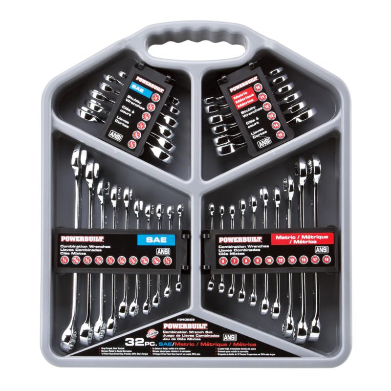 Powerbuilt® 32 pc sae & metric combination wrench set - 940829