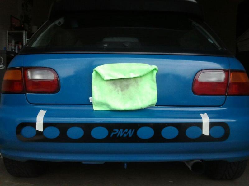 Civic rear end bumper diffuser