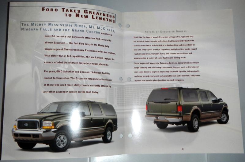2000 FORD EXCURSION PRODUCT GUIDE BROCHURE AND POSTER, US $8.99, image 4