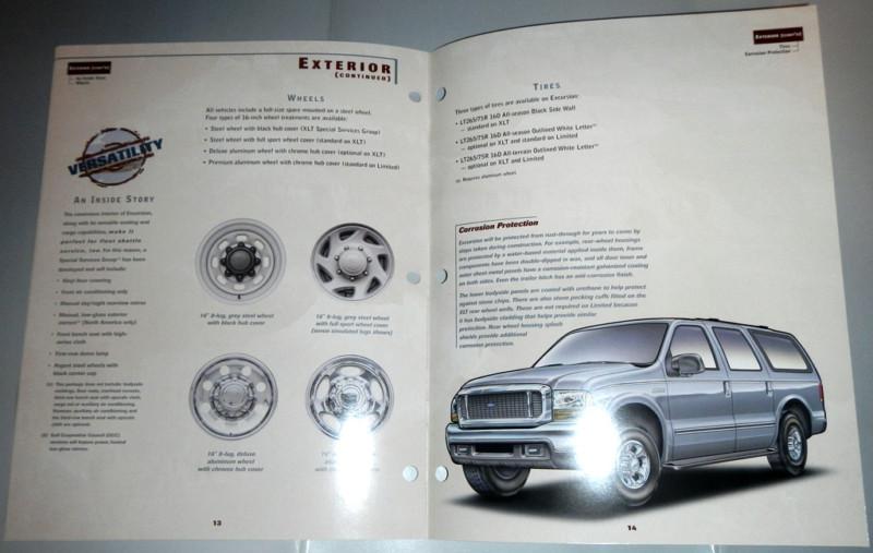 2000 FORD EXCURSION PRODUCT GUIDE BROCHURE AND POSTER, US $8.99, image 10