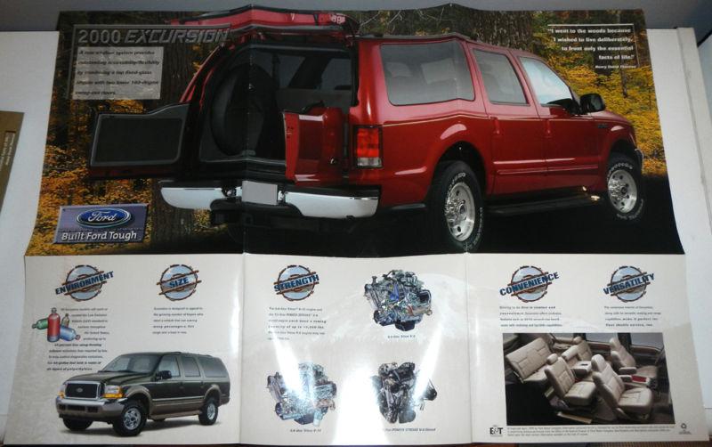 2000 FORD EXCURSION PRODUCT GUIDE BROCHURE AND POSTER, US $8.99, image 12