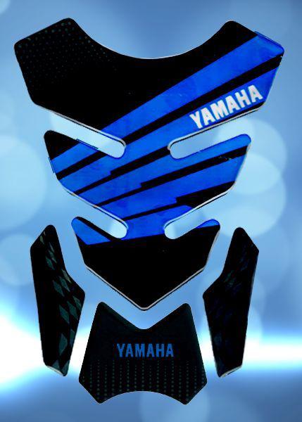 Black dark blue protective bike racing tank pad yamaha sport bigbike motorcycle