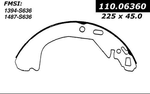Centric 112.06360 brake pad or shoe, rear-severe duty brake shoe
