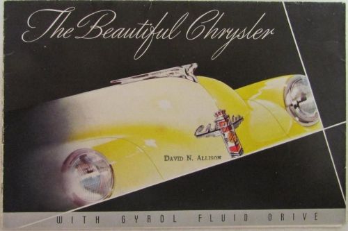 1946 chrysler sales brochure royal windsor saratoga new yorker town country