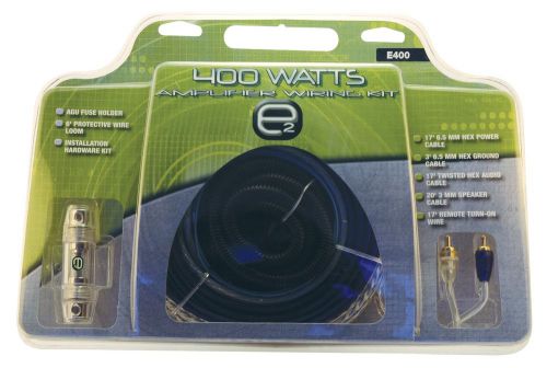 Scosche e400 efx e2 series 400 watt complete amp kit 8 awg