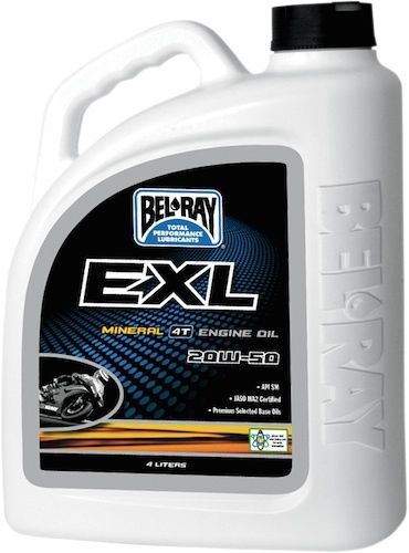 Bel-ray 4 liter exl mineral 4t engine oil 20w-50 99100-b4lw
