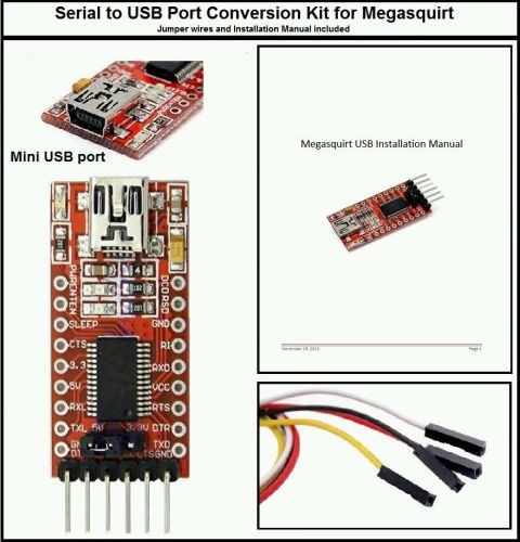 Megasquirt usb conversion kit. convert your ms from a serial port to a mini usb!