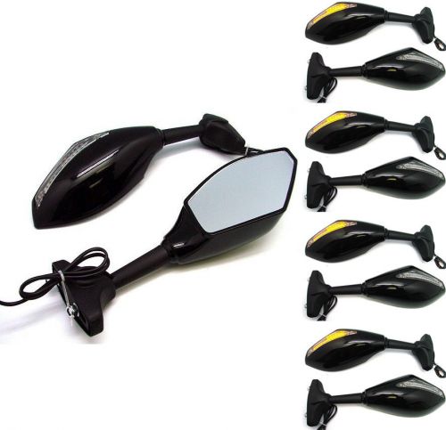 Lot 20 pair~led turn signal mirrors for cbr 600rr ninja yzf r1 r6 gsxr wholesale