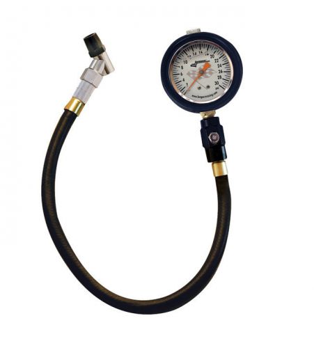 Longacre 50433 analog liquid filled deluxe tire gauge 0-30 psi 2 1/2".