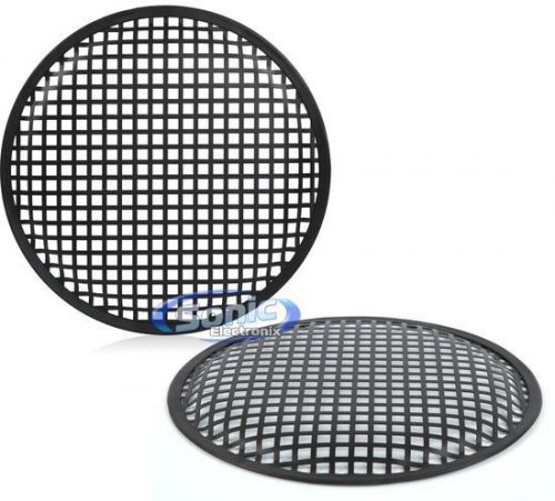 New! atrend 10mg 10&#034; protective waffle subwoofer grills (1 pair)