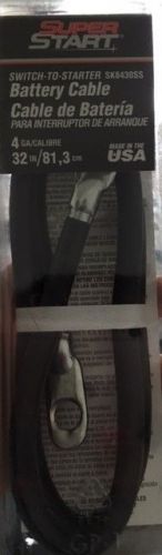 Super start 32" long 4 ga.switch to starter or stud to stud battery cable