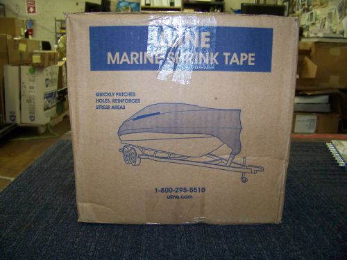 Uline marine shrink tape 4&#034; wide  x 180 feet blue 12 rolls # s-10450blu new