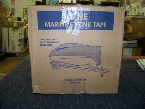Uline marine shrink tape 4" wide  x 180 feet blue 12 rolls # s-10450blu new
