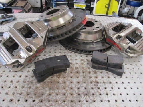Nascar brembo 4 piston rear calipers with pads mounts  rotors hats