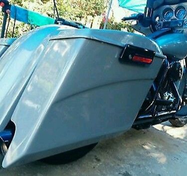 Hard extended saddlebags  5&#034; stretched for harley davidson