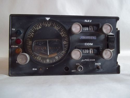 Genave alpha/200b nav/com aircraft transceiver with tray/rack s/n: 155-22