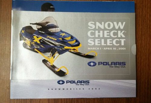 Nos 2002 polaris snowmobiles sales brochure  edge xc sp rmk pro x sks indy