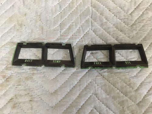 1968 1969 camaro console gauges indicator bezels - original