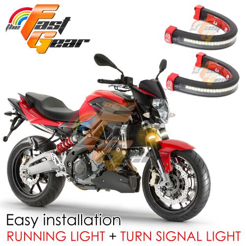 A4led front fork light led turn signal light amber fit husqvarna tc510 04-09