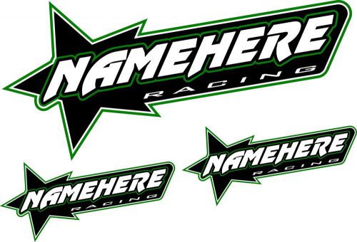 Custom racing decals motorcycle atv team name stickers helmet graphics window