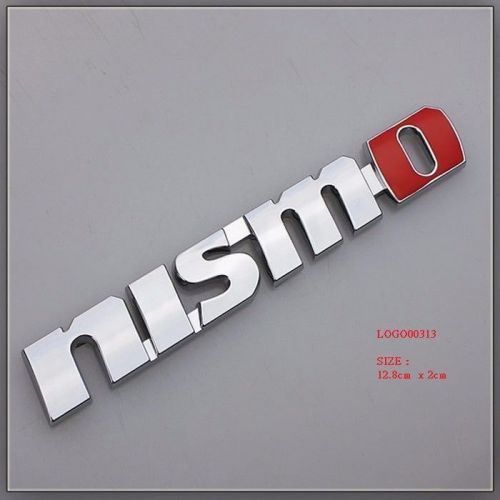 Nismo 3d car emblem silver chrome badge sticker decal