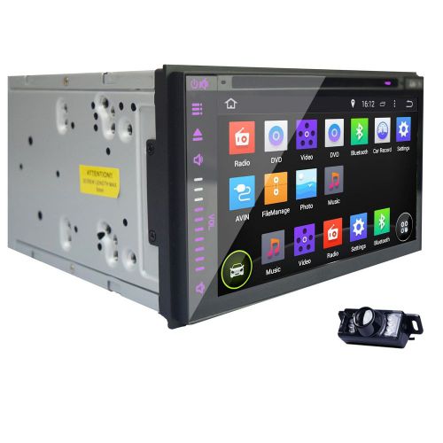 Pure touch panel 7" 2din android 4.4 car stereo dvd player gps wifi 3g radio+cam