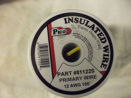 Yellow primary wire, insulated. 12 awg. 100 feet.