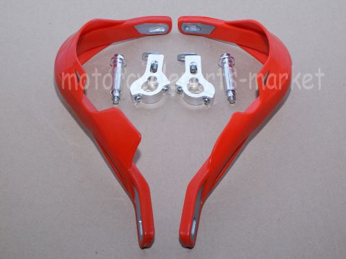 Red brush hand guards for yamaha xt wr yz tt pw dt ttr 450f 250f r230 r125 r110