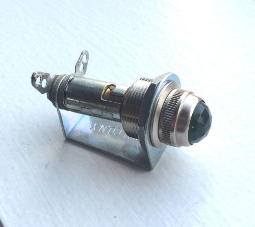Vintage green lens dash gauge panel light hot rod 5/8 dialco old one rare