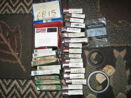 Lot of 38 assort. national oil seals &amp; cr industries - various numbers - nos