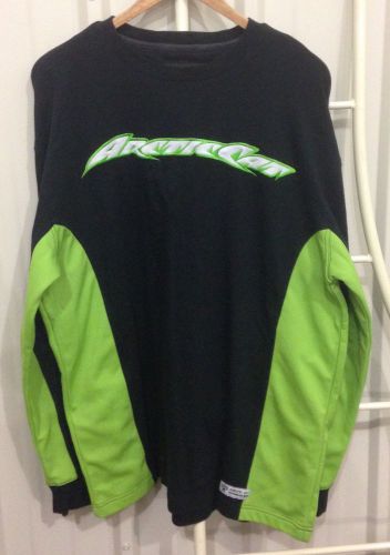 Arctic cat performance wear shirt size men's l long sleeve black green