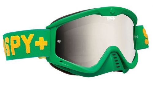 New spy whip moto goggles-speed week green-silver mirror afp-same day shipping!