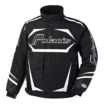 Polaris black retro ripper warm winter snowmobile jacket-small or mt medium tall
