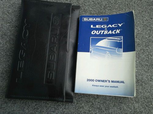2000 subaru legacy&amp;outback owner manual