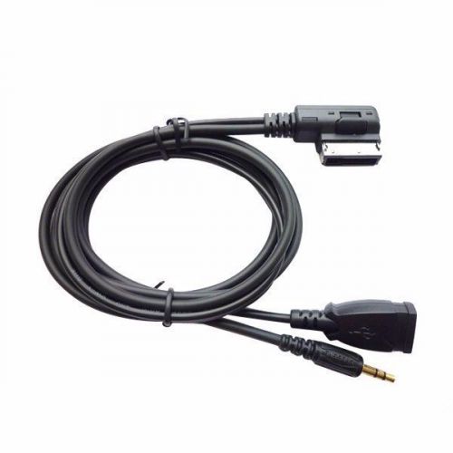 For vw audi a6l a8l q7 a3 a4l a5 a1 s5 q5 ami to 3.5mm aux usb cable adapter