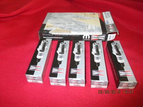 Lot of 5 champion mopar spark plugs nos mopar sprc10pyp4