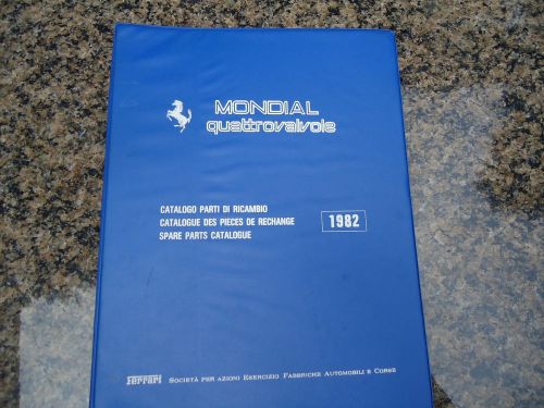 Ferrari mondial qv original 1982 spare parts catalogue 4 ring binder manual
