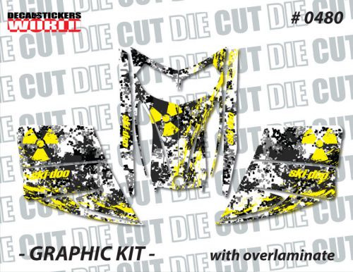 Ski-doo rev mxz snowmobile sled wrap graphics sticker decal kit 03-07 0480