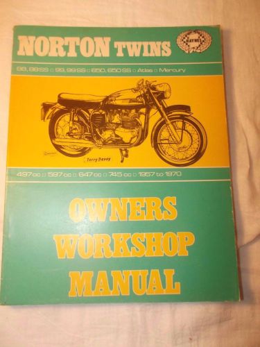 1957-1970 norton twins workshop manual atlas mercury 650 650ss  made by haynes