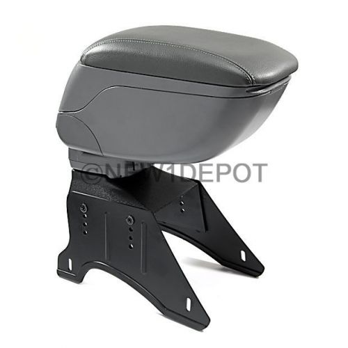 Car gray leatherette padding armrest center console box adjustable for ford nd