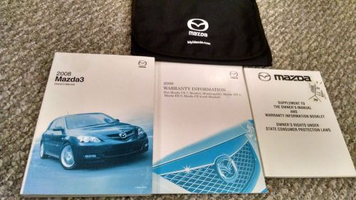 2008 mazda 3 oem owner&#039;s manual--fast free shipping to all 50 states